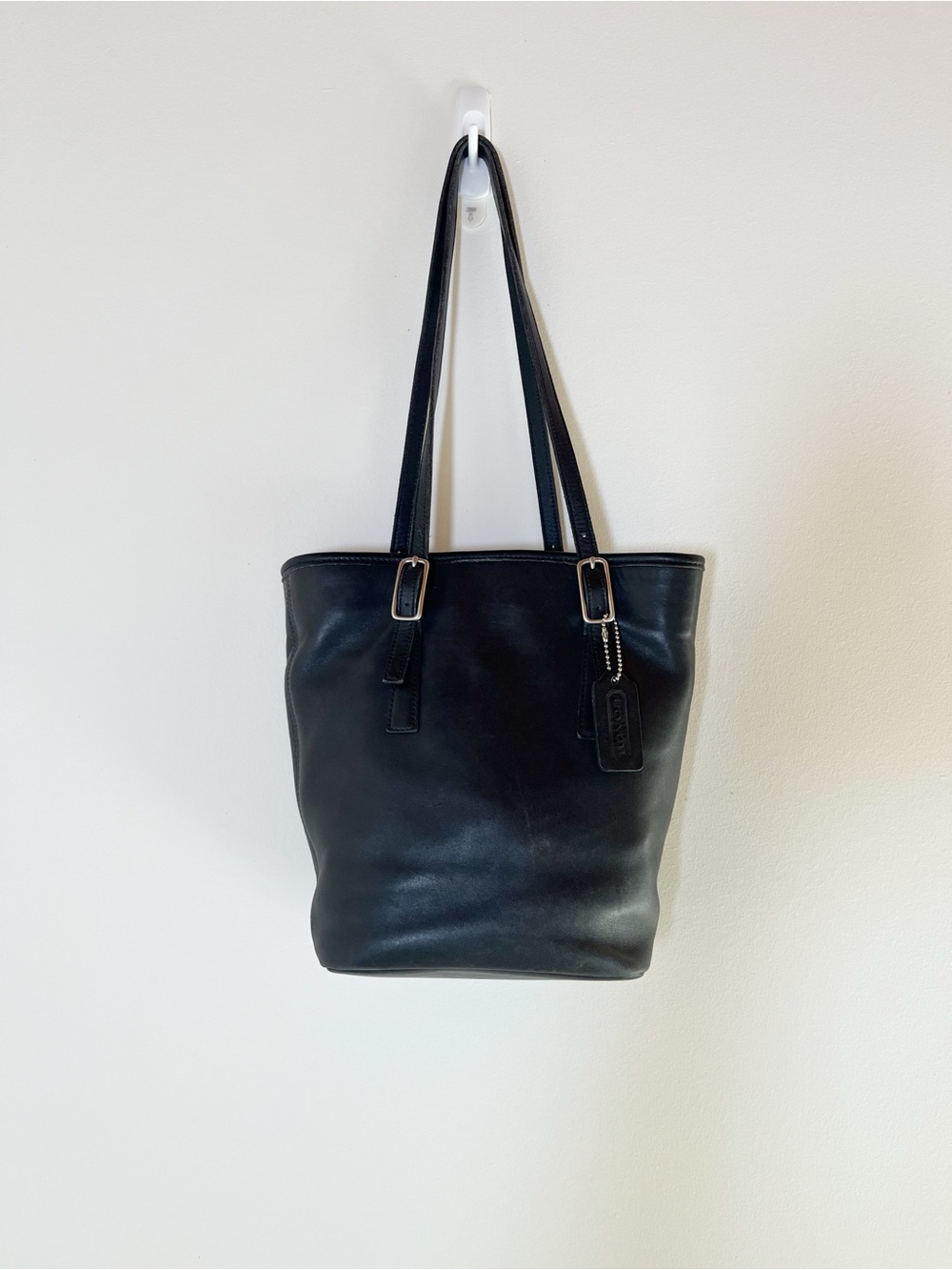 Coach Rare Made In USA Old 9803 Shoulder Bag Tote Bag Leather Black Vintage